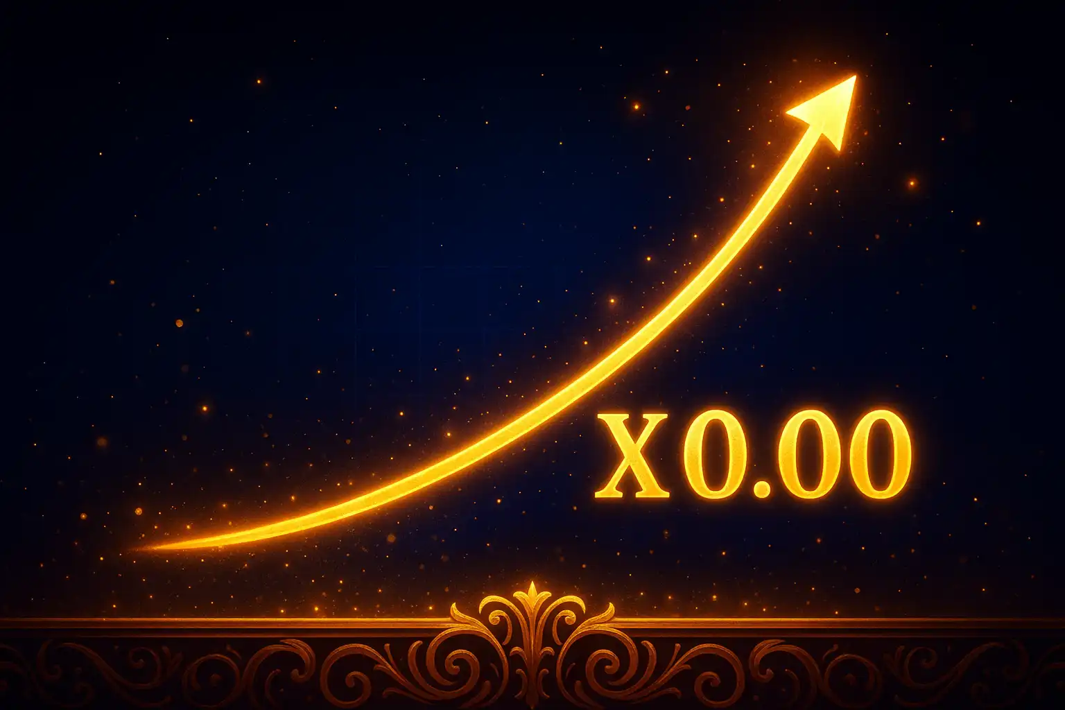 Rising multiplier graph on the RaraWin crash game screen with gold accents